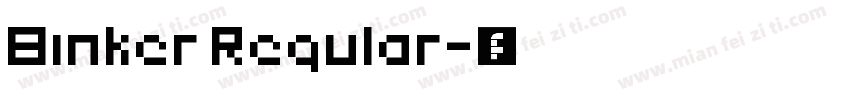 Binker Regular字体转换